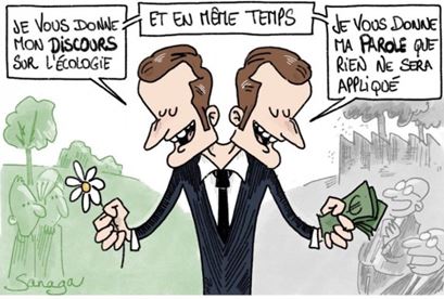  Macron contre l’écologie. . .  