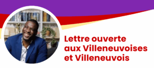 photo de mamadou traoré et titre " lettre aux villeneuvois.es"